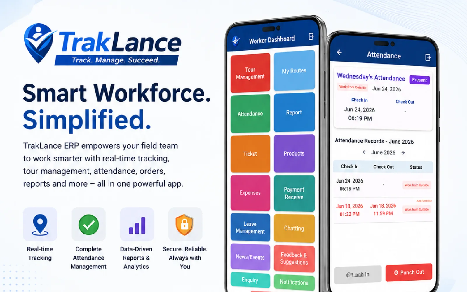 TrakLance ERP — app overview